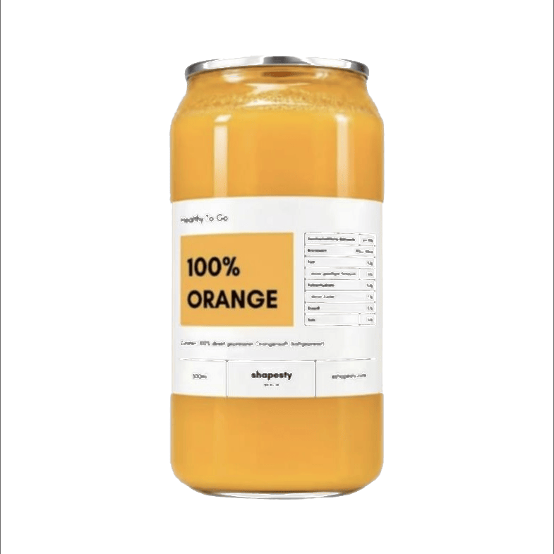 100% Orange Juice bottle