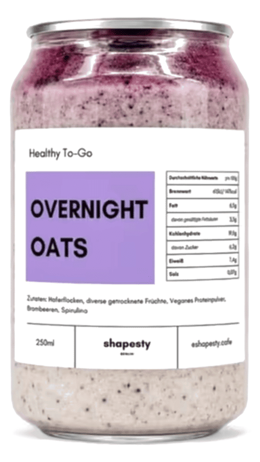 Overnight Oats jar with berry compote